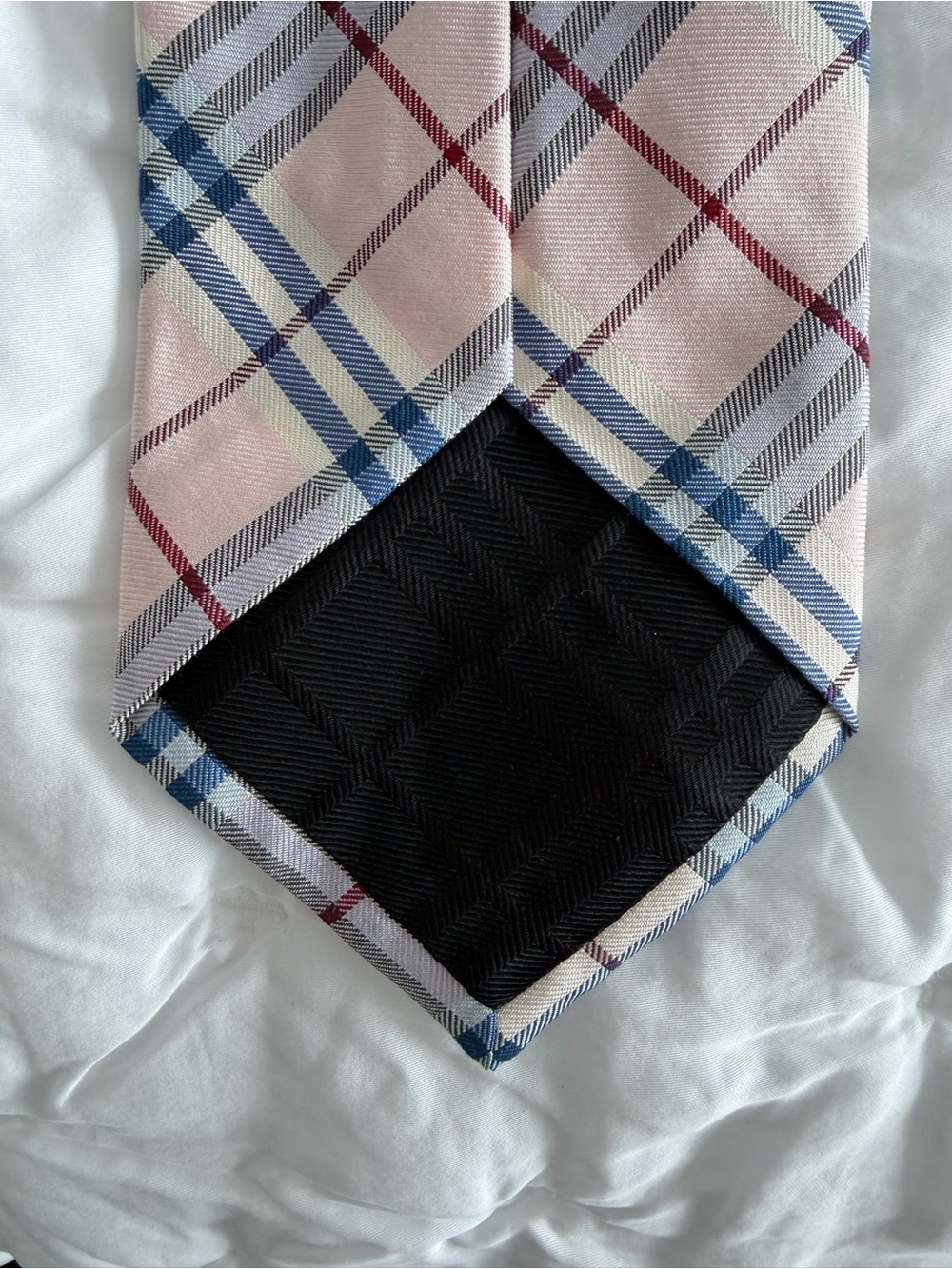 Burberry Plaid Pink and blue tie - Picture 3 of 3